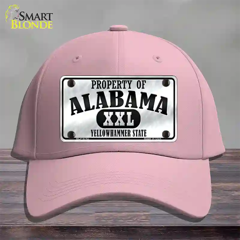 Property Of Alabama Novelty License Plate Hat Cotton / Pink