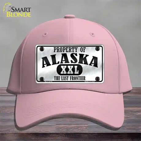 Property Of Alaska Novelty License Plate Hat Cotton / Pink