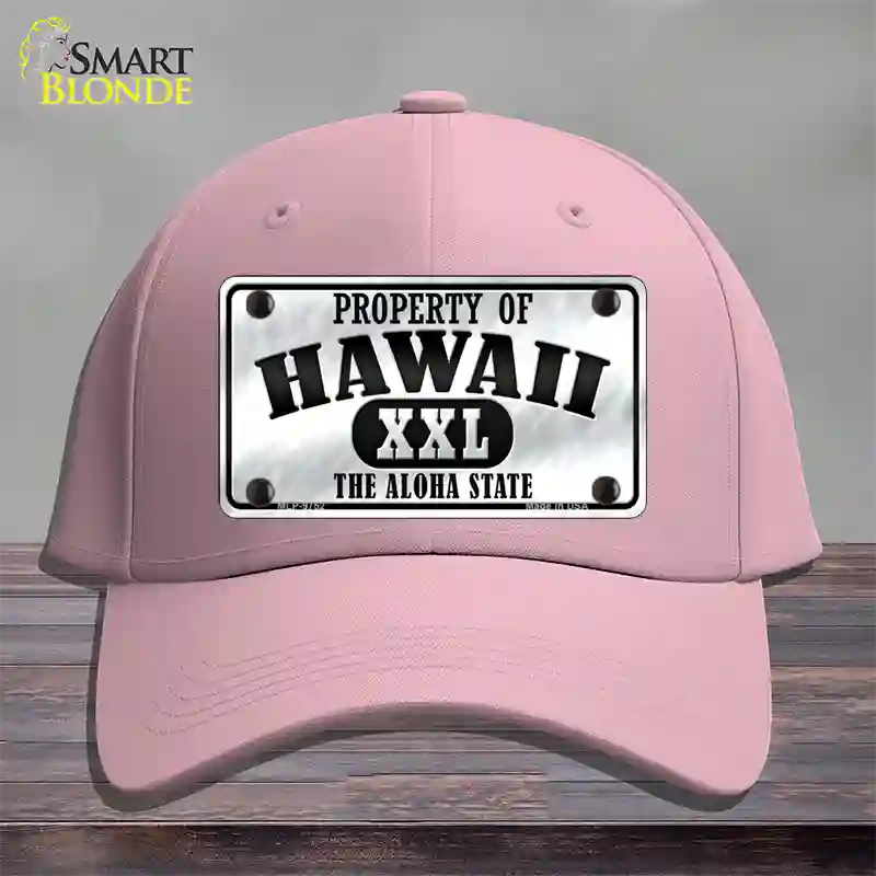 Property Of Hawaii Novelty License Plate Hat Cotton / Pink