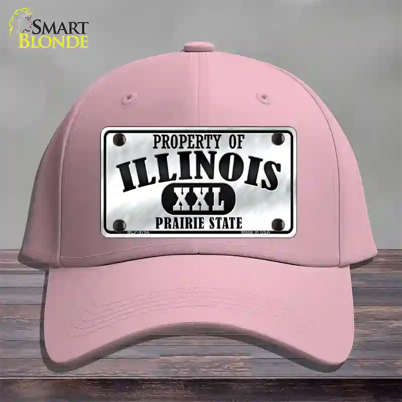 Property Of Illinois Novelty License Plate Hat Cotton / Pink