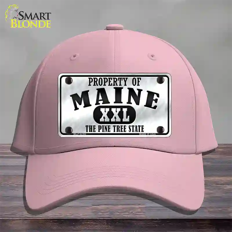 Property Of Maine Novelty License Plate Hat Cotton / Pink