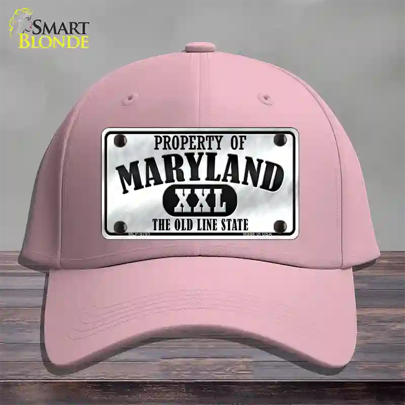 Property Of Maryland Novelty License Plate Hat Cotton / Pink