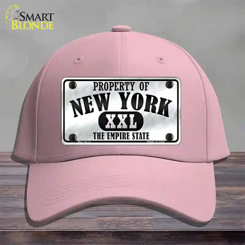 Property Of New York Novelty License Plate Hat Cotton / Pink