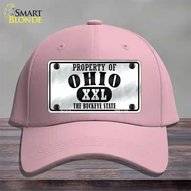 Property Of Ohio Novelty License Plate Hat Cotton / Pink