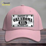 Property Of Oklahoma Novelty License Plate Hat Cotton / Pink