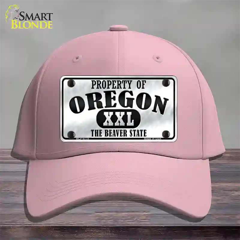 Property Of Oregon Novelty License Plate Hat Cotton / Pink