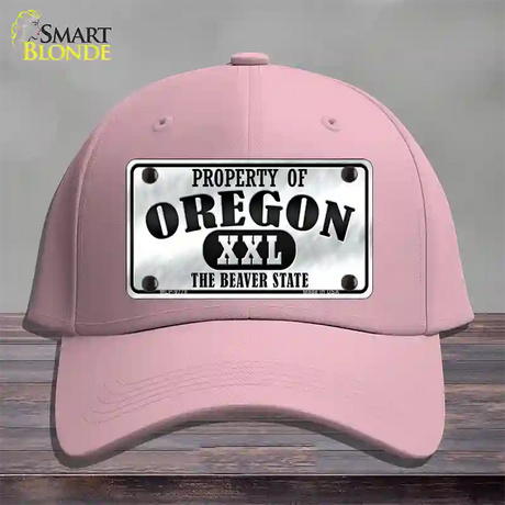 Property Of Oregon Novelty License Plate Hat Cotton / Pink