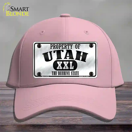 Property Of Utah Novelty License Plate Hat Cotton / Pink