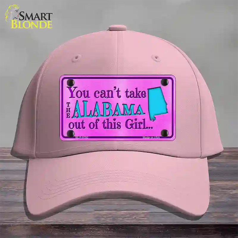 Alabama Girl Novelty License Plate Hat Cotton / Pink