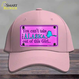 Alaska Girl Novelty License Plate Hat Cotton / Pink