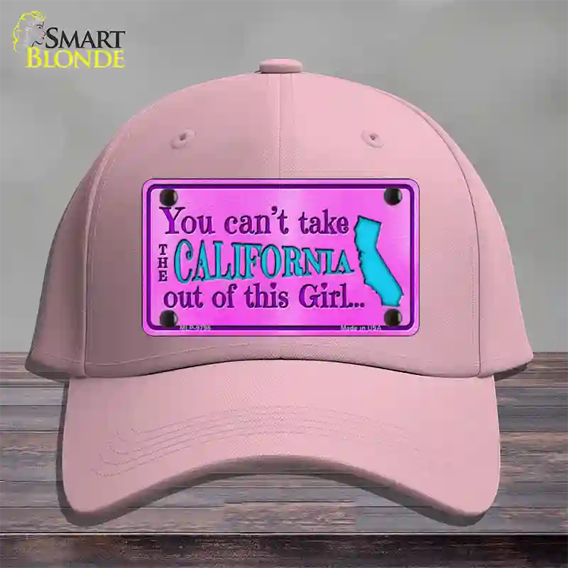 California Girl Novelty License Plate Hat Cotton / Pink