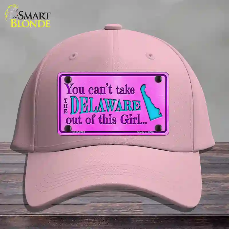 Delaware Girl Novelty License Plate Hat Cotton / Pink