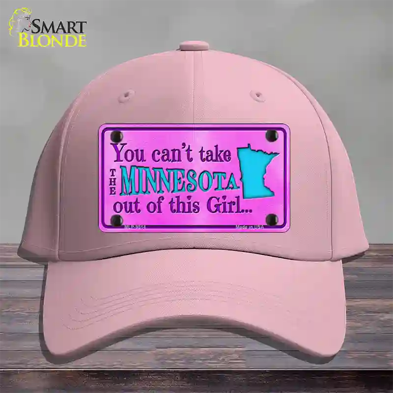 Minnesota Girl Novelty License Plate Hat Cotton / Pink