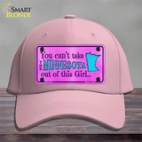 Minnesota Girl Novelty License Plate Hat Cotton / Pink