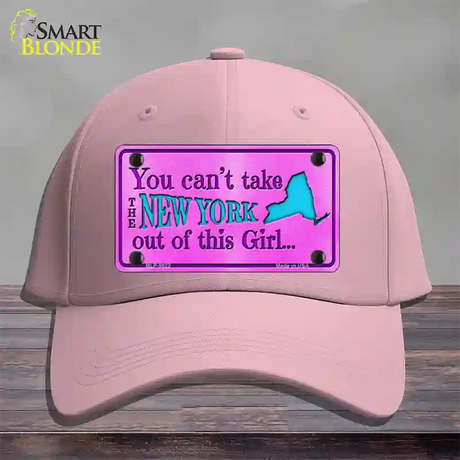 New York Girl Novelty License Plate Hat Cotton / Pink