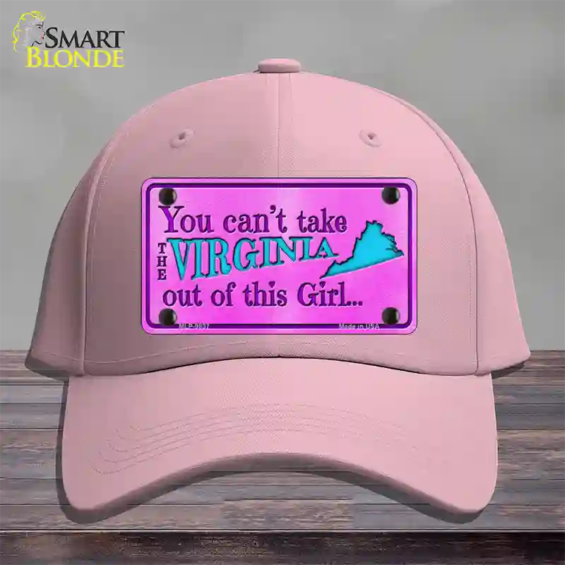 Virginia Girl Novelty License Plate Hat Cotton / Pink