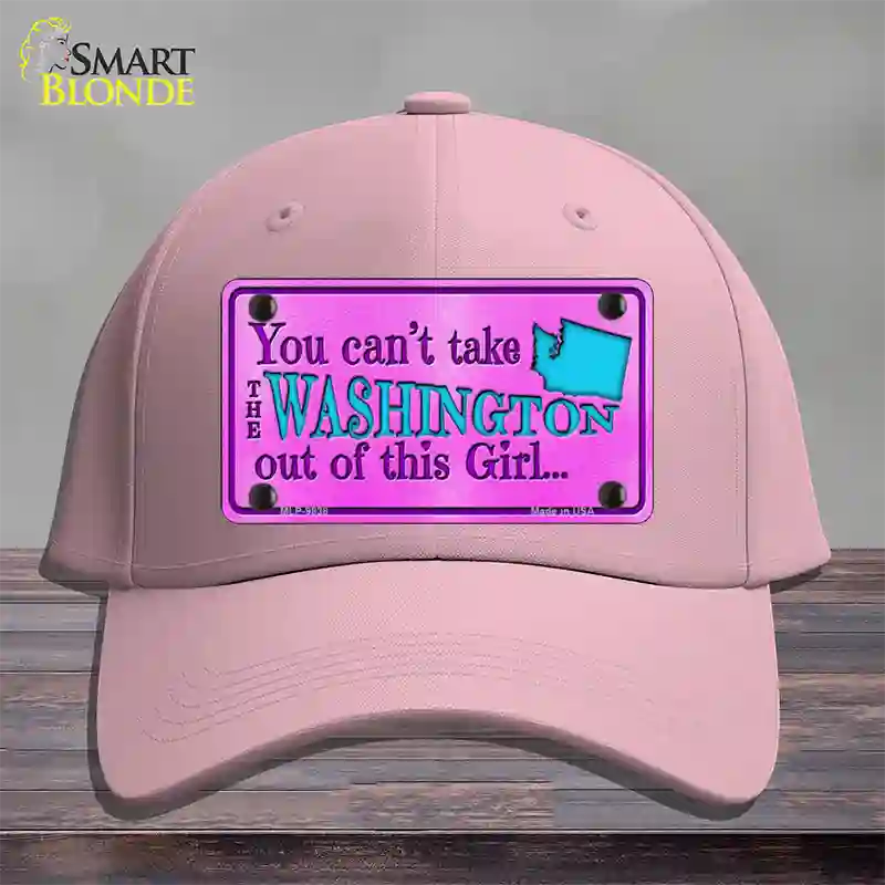 Washington Girl Novelty License Plate Hat Cotton / Pink