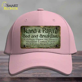 Nana And Papas Bed And Breakfast Novelty License Plate Hat Cotton / Pink