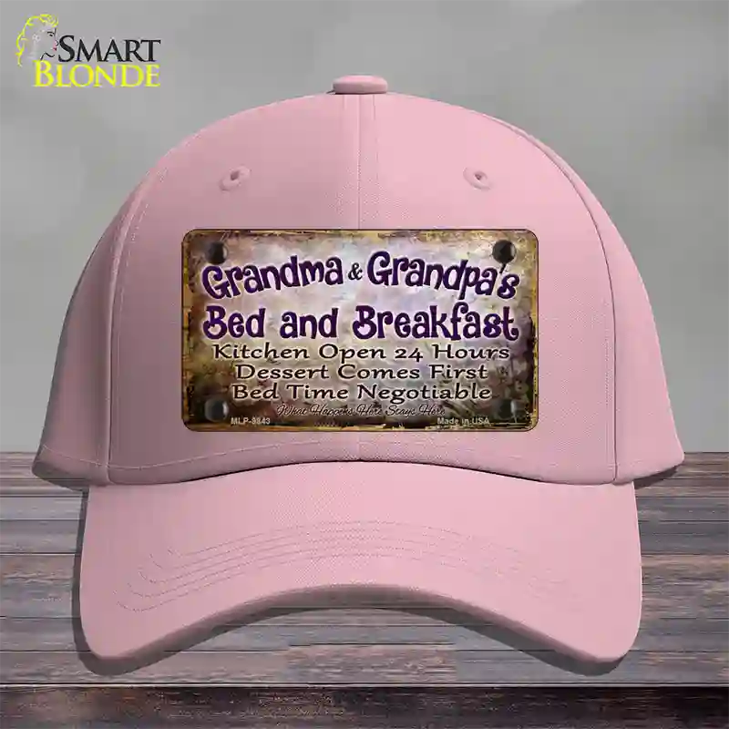 Grandma And Grandpa Bed & Breakfast Novelty License Plate Hat Cotton / Pink