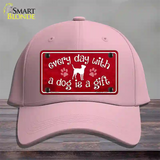 Dog Is A Gift Novelty License Plate Hat Cotton / Pink