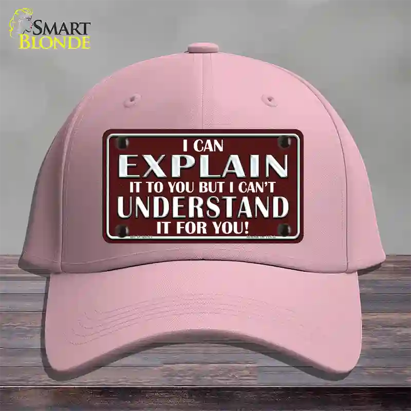 I Can Explain Novelty License Plate Hat Cotton / Pink