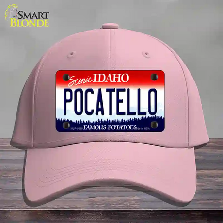 Pocatello Idaho Novelty License Plate Hat Cotton / Pink