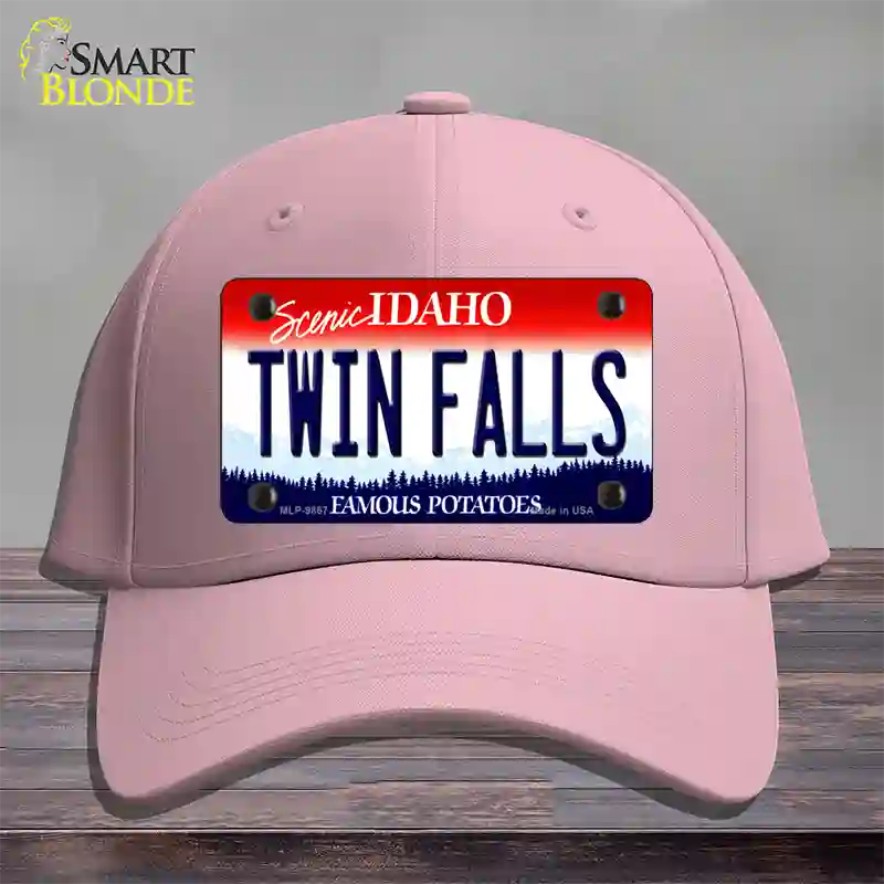 Twin Falls Idaho Novelty License Plate Hat Cotton / Pink