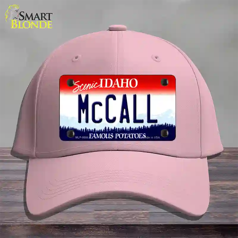 McCall Idaho Novelty License Plate Hat Cotton / Pink