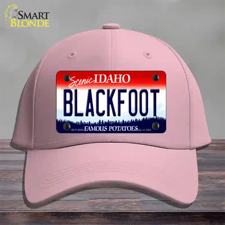 Blackfoot Idaho Novelty License Plate Hat Cotton / Pink