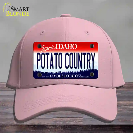 Potato Country Idaho Novelty License Plate Hat Cotton / Pink