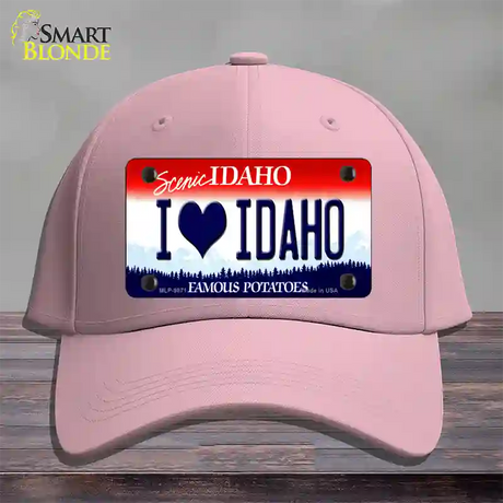 Love Idaho Novelty License Plate Hat Cotton / Pink