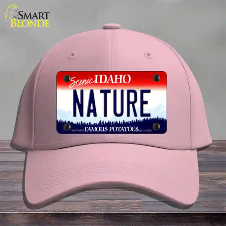 Nature Idaho Novelty License Plate Hat Cotton / Pink