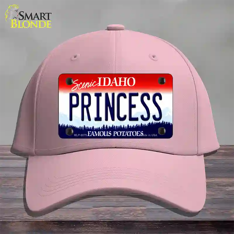 Princess Idaho Novelty License Plate Hat Cotton / Pink