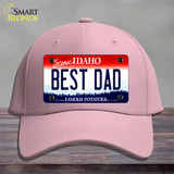 Best Dad Idaho Novelty License Plate Hat Cotton / Pink