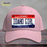 Idaho Girl Idaho Novelty License Plate Hat Cotton / Pink