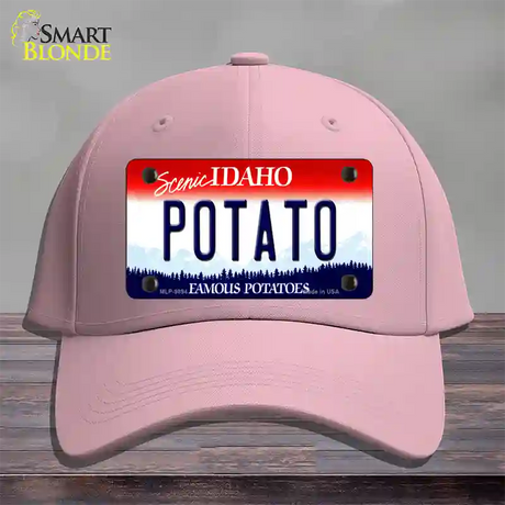 Potato Idaho Novelty License Plate Hat Cotton / Pink