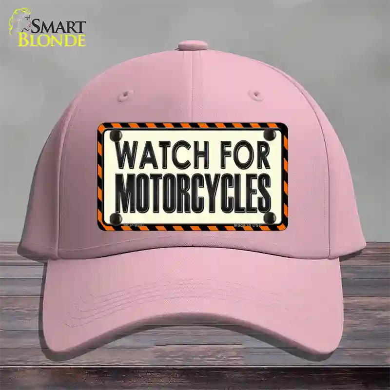 Watch For Motorcycle Novelty License Plate Hat Cotton / Pink