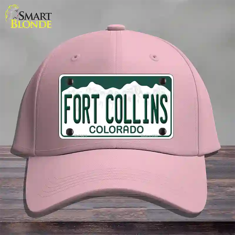 Fort Collins Colorado Novelty License Plate Hat Cotton / Pink