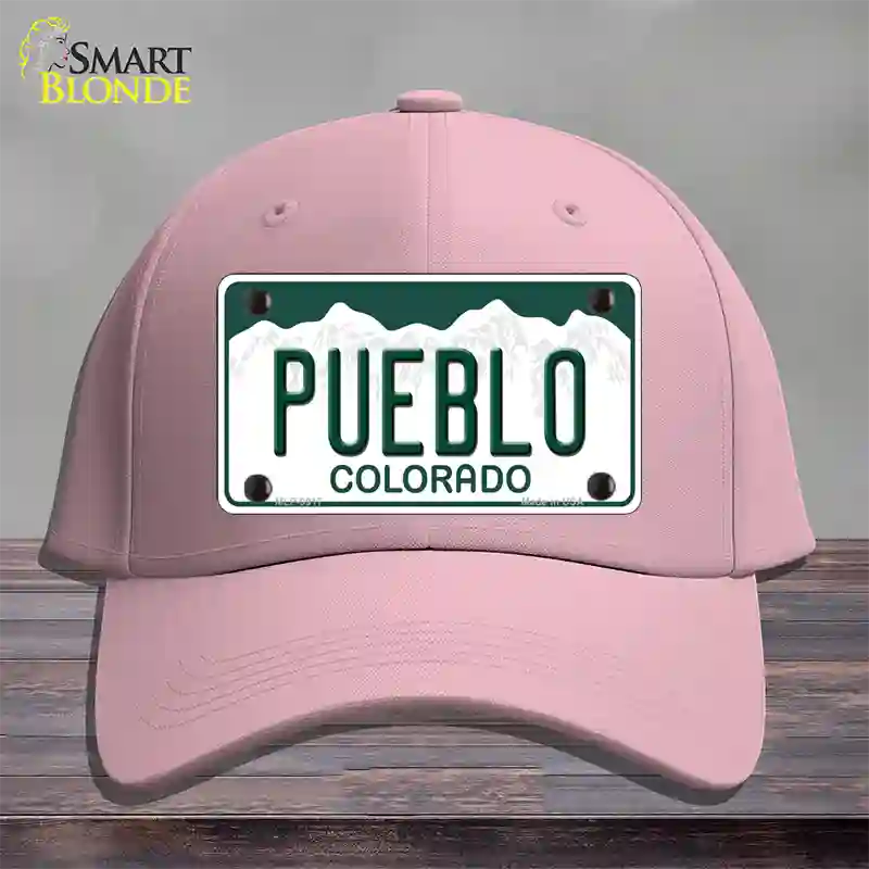 Pueblo Colorado Novelty License Plate Hat Cotton / Pink