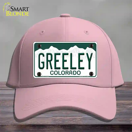 Greeley Colorado Novelty License Plate Hat Cotton / Pink