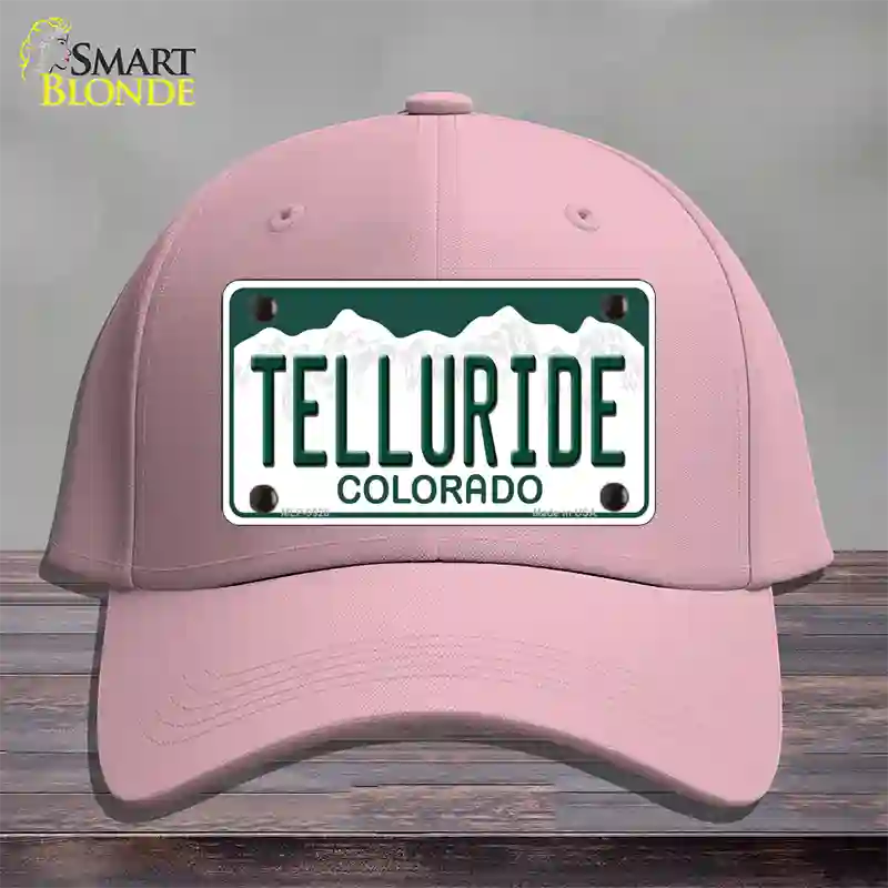 Telluride Colorado Novelty License Plate Hat Cotton / Pink