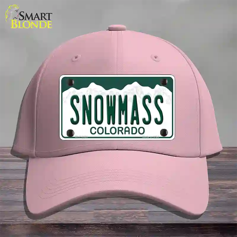 Snowmass Colorado Novelty License Plate Hat Cotton / Pink