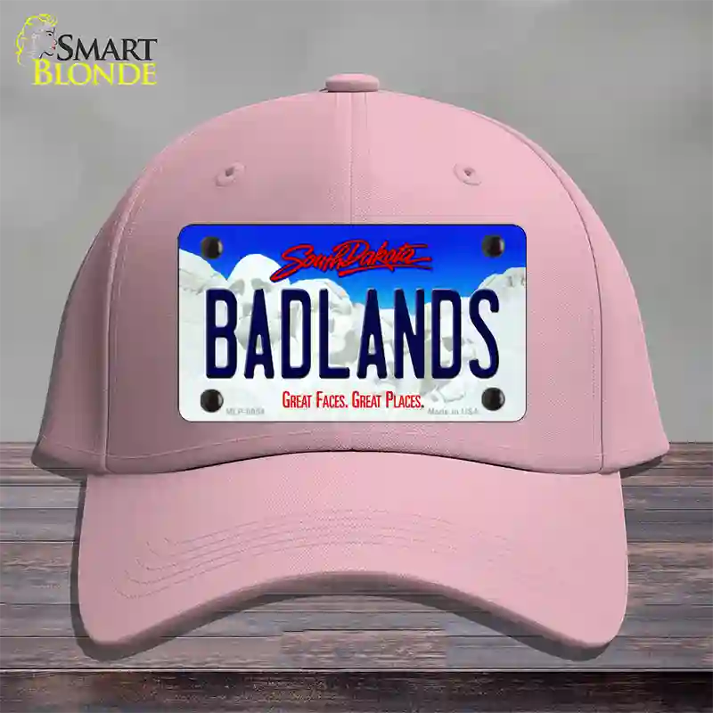 Badlands South Dakota Novelty License Plate Hat Cotton / Pink