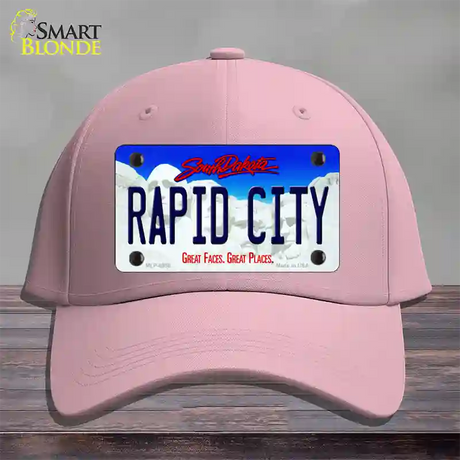 Rapid City South Dakota Novelty License Plate Hat Cotton / Pink