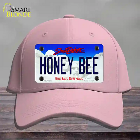 Honey Bee South Dakota Novelty License Plate Hat Cotton / Pink