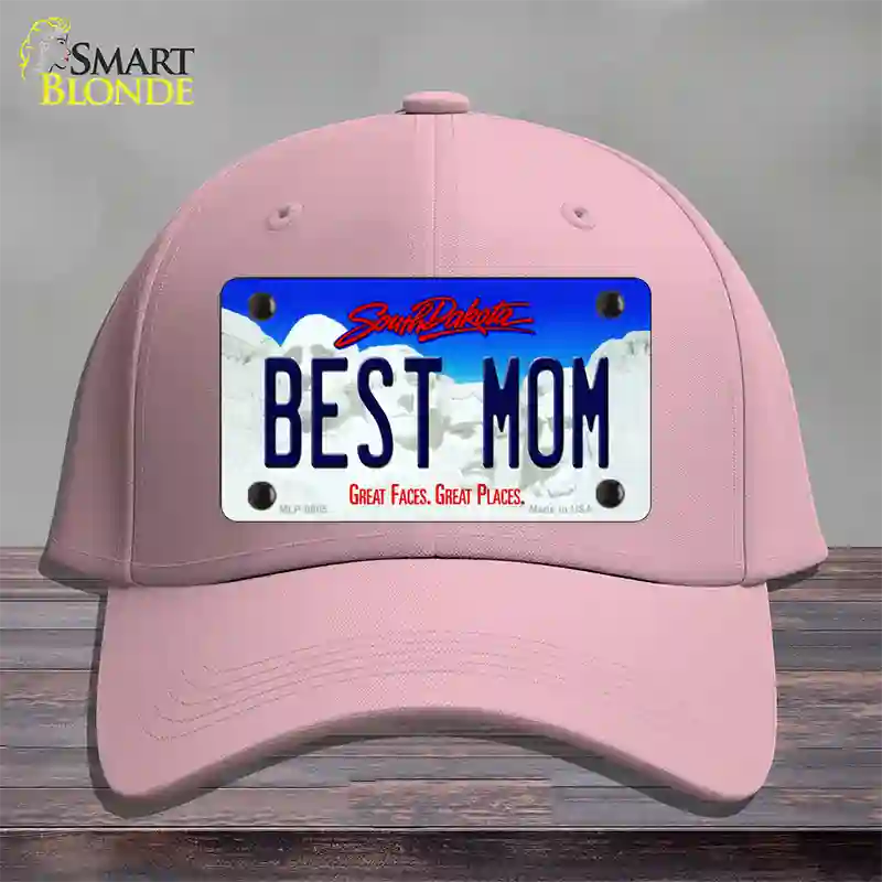 Best Mom South Dakota Novelty License Plate Hat Cotton / Pink