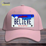 Believe South Dakota Novelty License Plate Hat Cotton / Pink