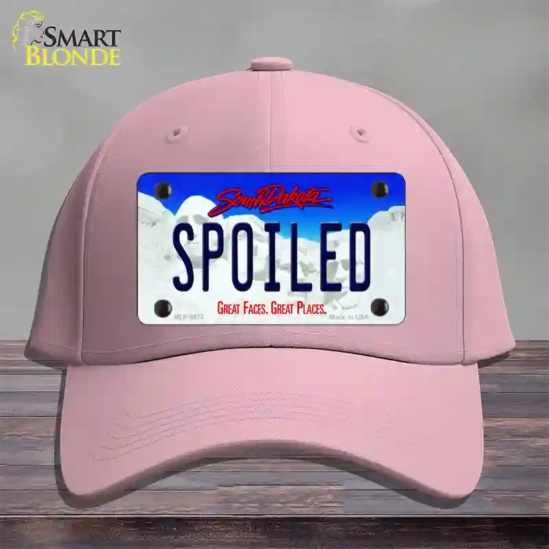 Spoiled South Dakota Novelty License Plate Hat Cotton / Pink