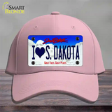 I Love South Dakota Novelty License Plate Hat Cotton / Pink