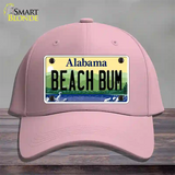 Beach Bum Alabama Novelty License Plate Hat Cotton / Pink